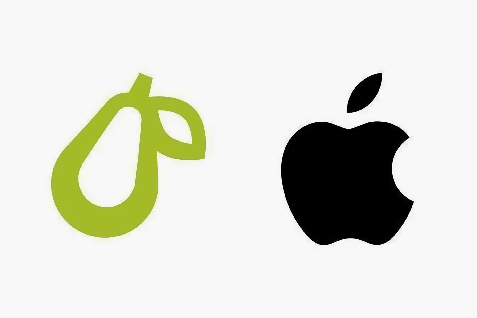 Apple подала в суд на компанію з логотипом груші. Вона нібито схожа на логотип Apple