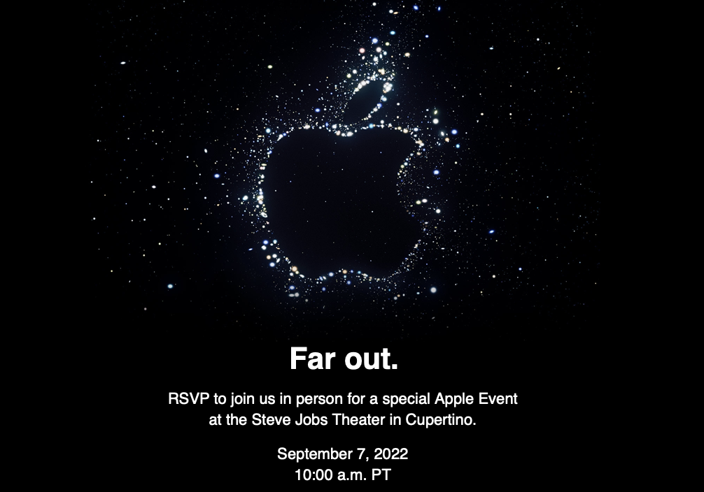 Официально: мероприятие Apple Far Out состоится 7 сентября