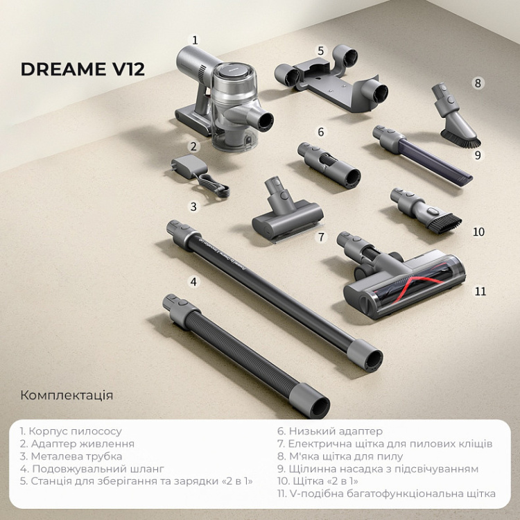 Акумуляторний пилосос Dreame V12 (EU)