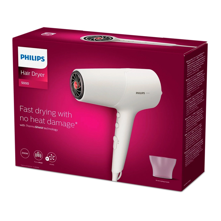 Фен Philips Series 5000 (White/Metallic) (BHD501/00)