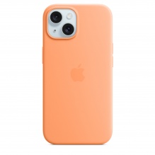 Чохол Apple Silicone Case для iPhone 15 with MagSafe (Orange Sorbet)