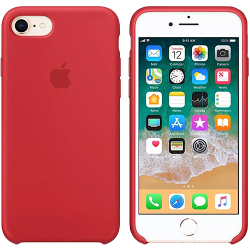 Чехол Smart Silicone Case для iPhone 7/8 Original (FoxConn) (Red)