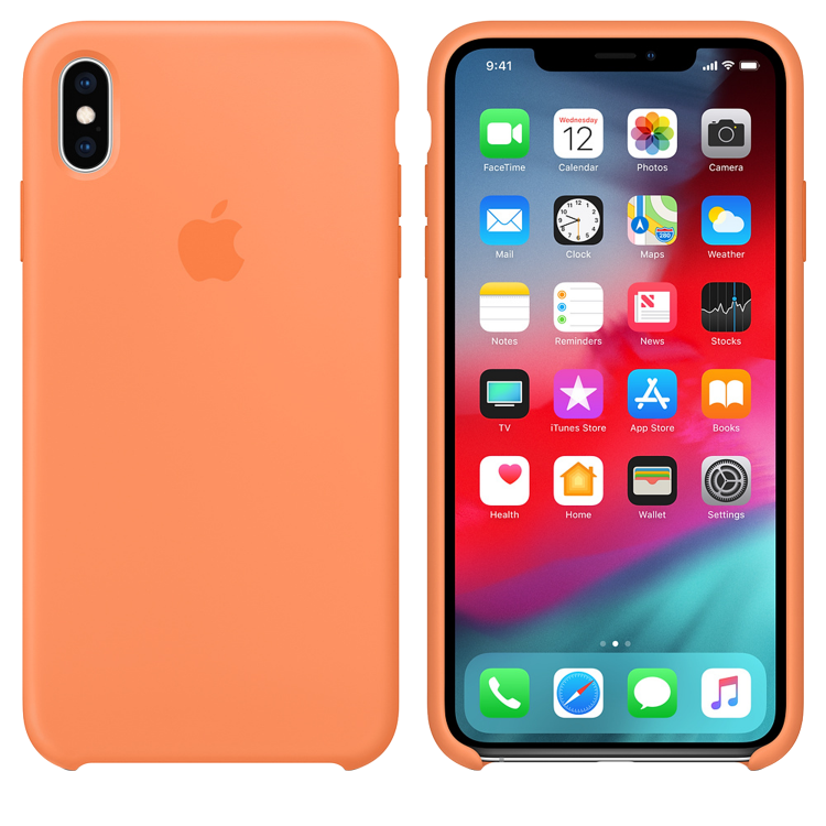Чехол Smart Silicone Case для iPhone Xs Max Original (FoxConn) (Papaya)