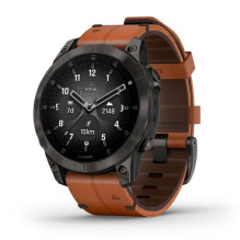 Garmin Epix (Gen 2) Sapphire Black Titanium with Chestnut Leather Band (010-02582-30)