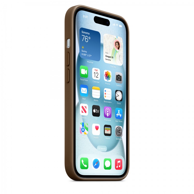 Чохол Apple FineWoven для iPhone 15 with MagSafe (Taupe) Чохол Apple FineWoven для iPhone 15 with MagSafe (Taupe)