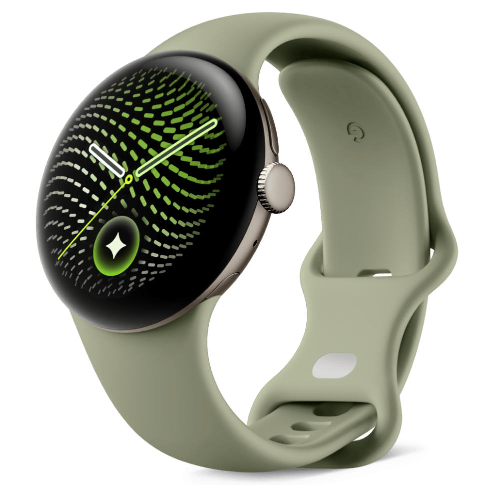 Смарт-годинник Google Pixel Watch 5 41mm LTE Satin Pyrite Aluminum Case / Olive Active Band