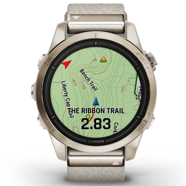 Garmin Epix Pro (Gen 2) Sapphire 42mm Soft Gold with Cream Heathered Nylon Band (010-02802-20)