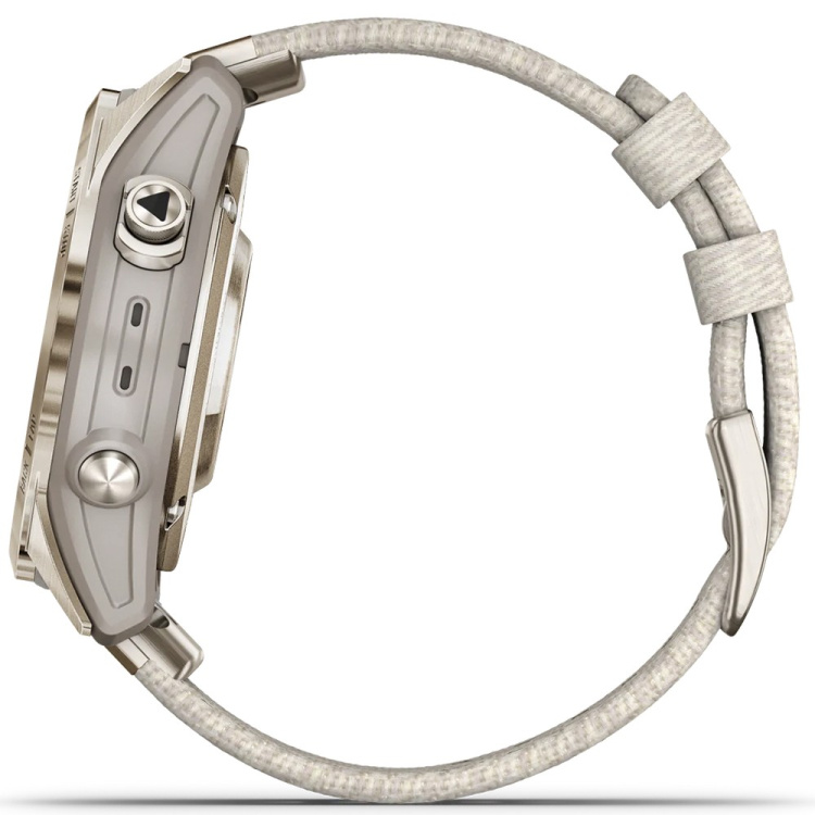 Garmin Epix Pro (Gen 2) Sapphire 42mm Soft Gold with Cream Heathered Nylon Band (010-02802-20)