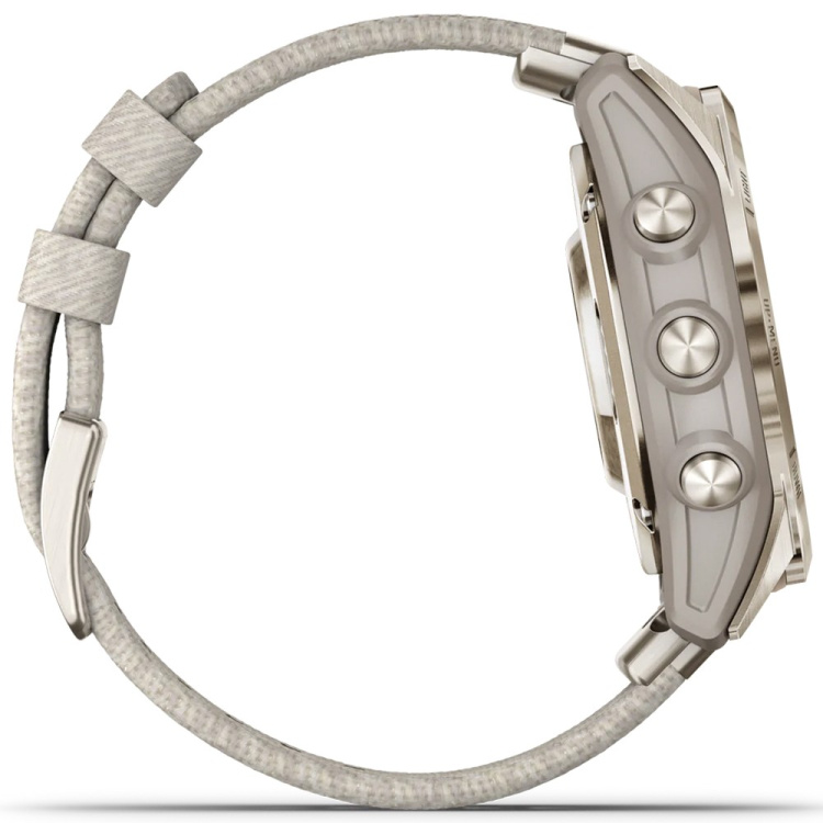 Garmin Epix Pro (Gen 2) Sapphire 42mm Soft Gold with Cream Heathered Nylon Band (010-02802-20)