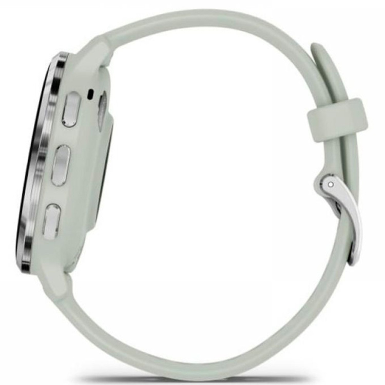 Garmin Venu 3S Silver Stainless Steel Bezel with Sage Gray Case and Silicone Band (010-02785-01)