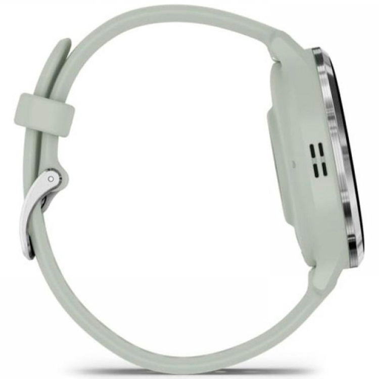 Garmin Venu 3S Silver Stainless Steel Bezel with Sage Gray Case and Silicone Band (010-02785-01)