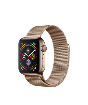 Apple Watch Series 4 GPS + Cellular 40mm Gold Stainless Steel Case with Gold Milanese Loop (MTUT2)