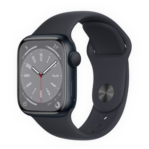 Apple Watch Series 8 45mm Midnight Aluminum Case with Midnight Sport Band M/L (MNUL3)