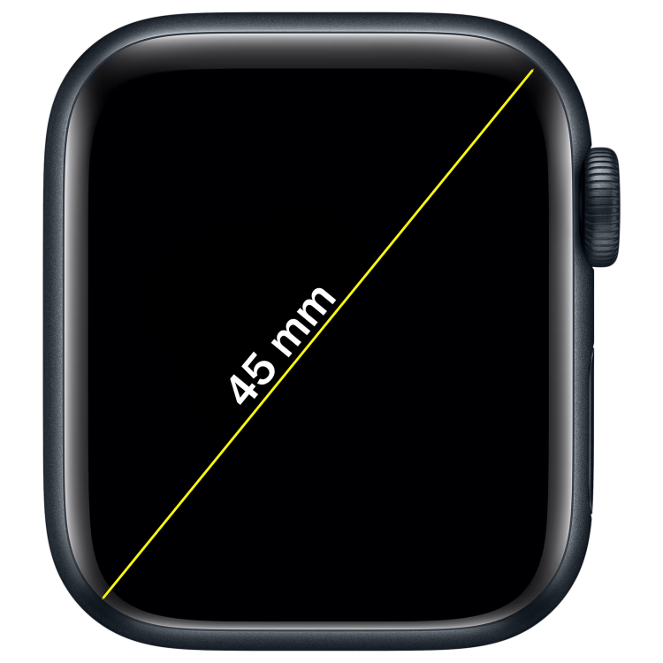 Apple Watch Series 8 45mm Midnight Aluminum Case with Midnight Sport Band M/L (MNUL3)