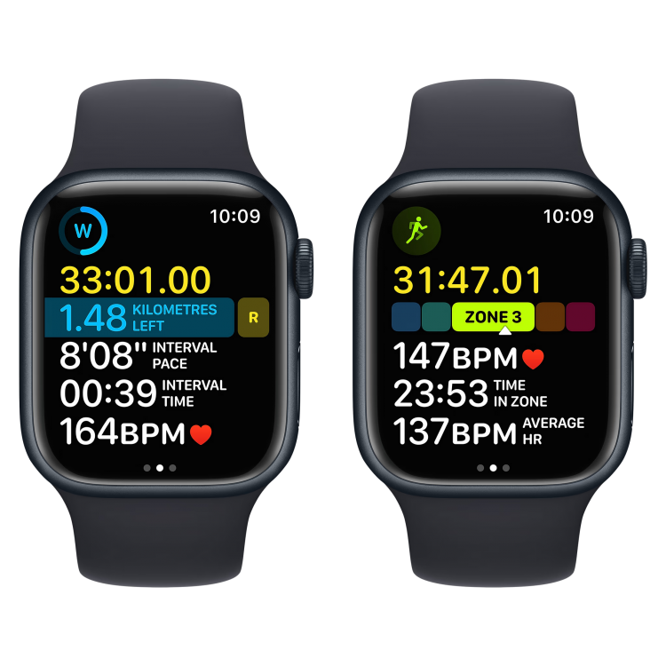Apple Watch Series 8 45mm Midnight Aluminum Case with Midnight Sport Band M/L (MNUL3)