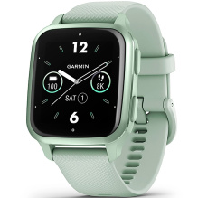 Garmin Venu Sq 2 Metallic Mint Aluminum Bezel with Cool Mint Case and Silicone Band (010-02701-02/12)