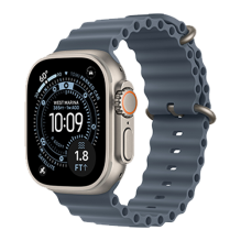 Apple Watch Ultra 3 GPS + Cellular, 49mm Natural Titanium Case with Anchor Blue Ocean Band