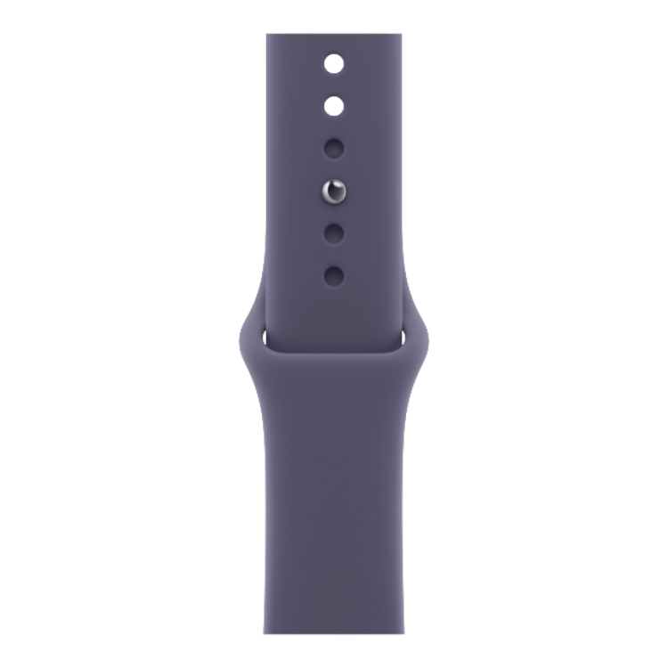Apple Watch Series 11 GPS, 46mm Silver Aluminum Case with Purple Fog Sport Band - S/M (MEV94) бу