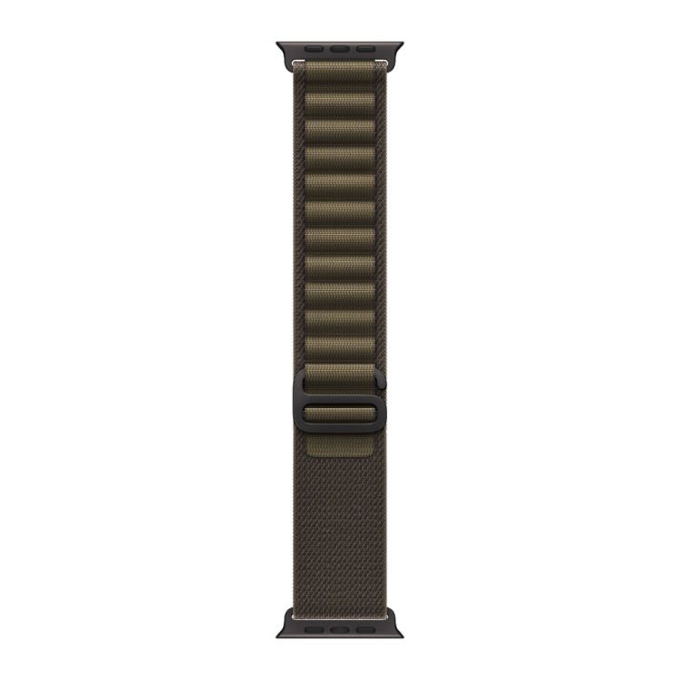 Apple Watch Ultra 4 GPS + LTE 49mm Black Titanium Case with Dark Olive Alpine Loop - Large