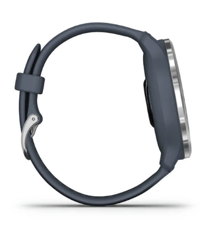 Garmin Venu 2 Silver Stainless Steel Bezel with Granite Blue Case and Silicone Band (010-02430-10/00)