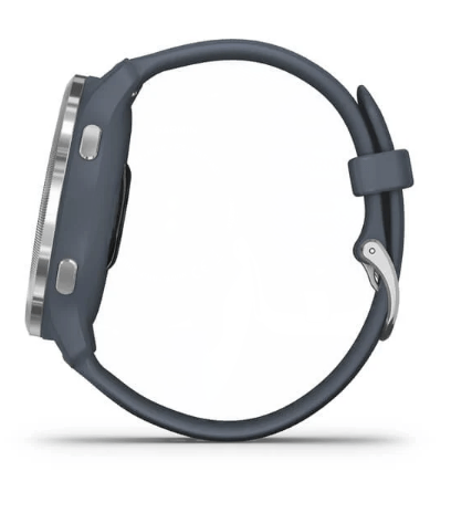 Garmin Venu 2 Silver Stainless Steel Bezel with Granite Blue Case and Silicone Band (010-02430-10/00)