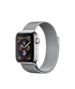 Apple Watch Series 4 GPS + Cellular 40mm Stainless Steel Case with Milanese Loop (MTUM2)