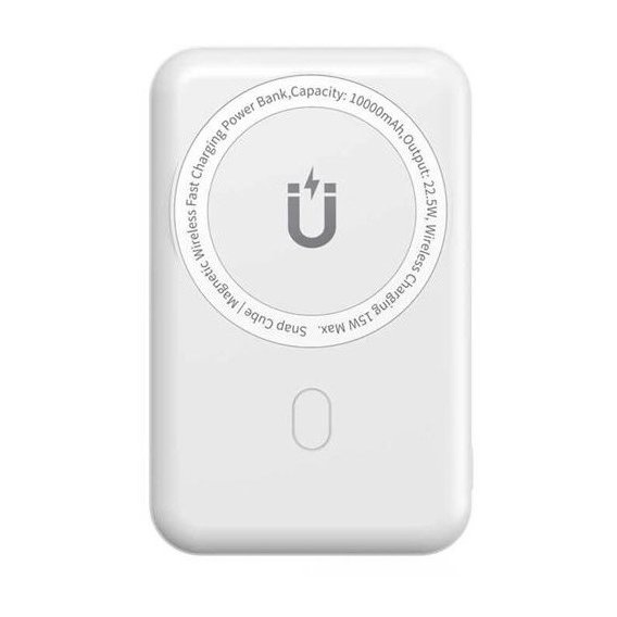 Battery Pack WIWU Snap Cube Magnetic Wireless Charging 10000mAh (White)