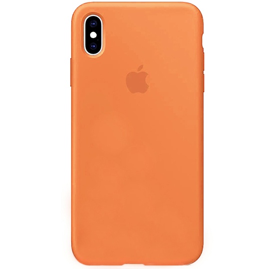 Чехол Silicone Case Full Cover для iPhone Xs Original (FoxConn) (Papaya)