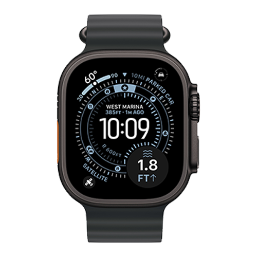 Apple Watch Ultra 3 GPS + Cellular, 49mm Black Titanium Case with Black Ocean Band (MF0J4)