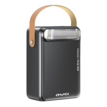 Зарядний пристрій Power Bank AWEI P102K 80000mAh 22.5W PD 2xUSB-C 3xUSB-A (Black) (6954284026918)