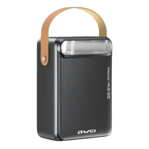 Зарядний пристрій Power Bank AWEI P102K 80000mAh 22.5W PD 2xUSB-C 3xUSB-A (Black) (6954284026918)