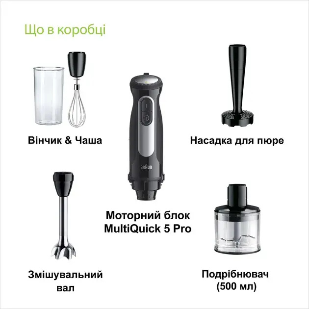 Блендер погружной Braun MQ55307 M (UA) Блендер погружной Braun MQ55307 M (UA)