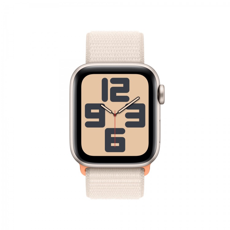 Apple Watch SE 2 2023 GPS 40mm Starlight Aluminium Case with Starlight Sport Loop (MR9W3)