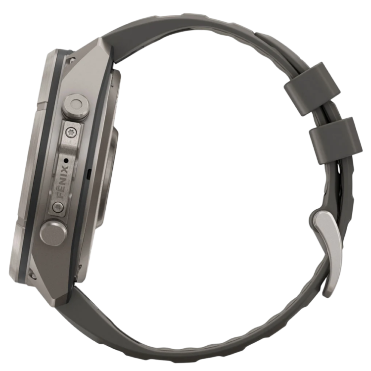 Garmin Fenix 9 Pro 51mm Sapphire Solar Titanium with Pebble Gray/Silver Gray Silicone Band (010-04339-05/06)