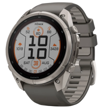 Garmin Fenix 9 Pro 51mm Sapphire Solar Titanium with Pebble Gray/Silver Gray Silicone Band (010-04339-05/06)