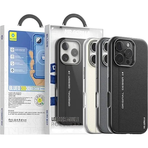 Чехол Blueo для iPhone 16 Pro Max Premium Leather with Magnetic Series (Black) Чехол Blueo для iPhone 16 Pro Max Premium Leather with Magnetic Series (Black)