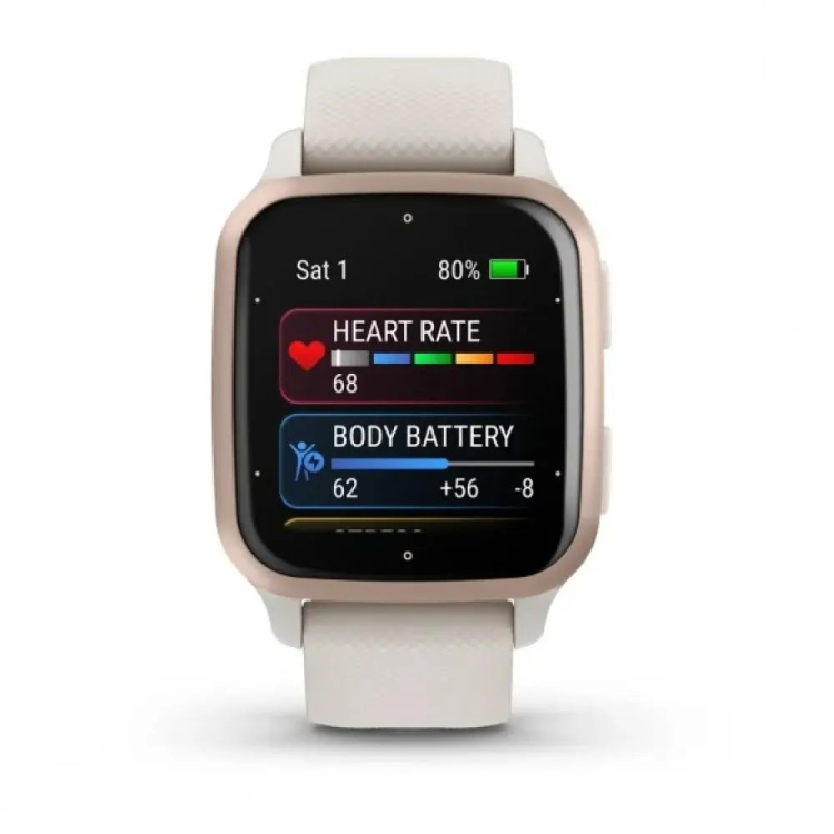 Garmin Venu Sq 2 Music Edition Peach Gold Aluminum Bezel with Ivory Case and Silicone Band (010-02700-01/11) Garmin Venu Sq 2 Music Edition Peach Gold Aluminum Bezel with Ivory Case and Silicone Band (010-02700-01/11)