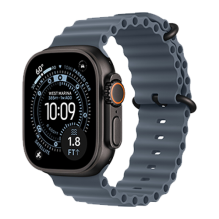 Apple Watch Ultra 3 GPS + Cellular, 49mm Black Titanium Case with Anchor Blue Ocean Band