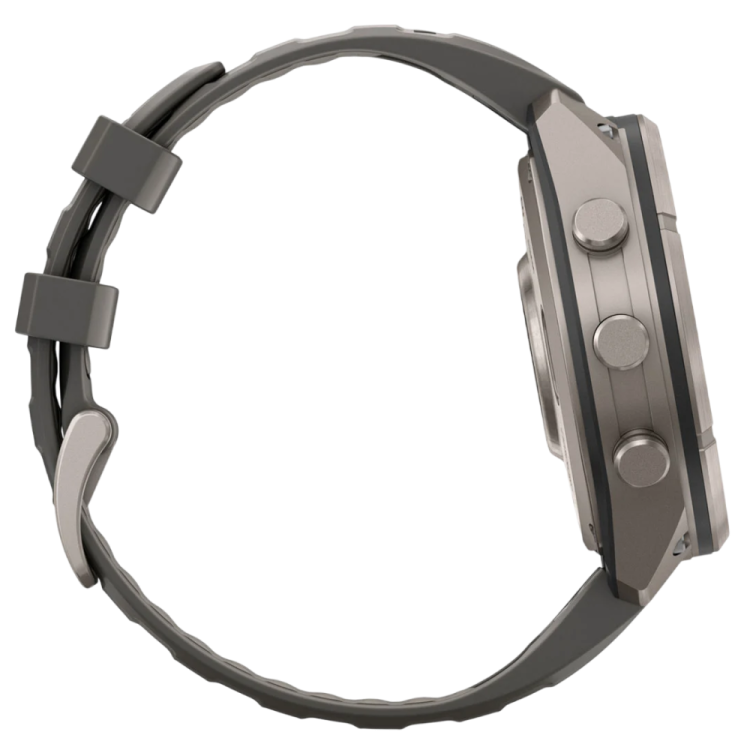 Garmin Fenix 9 Pro 47mm Sapphire Solar Titanium with Pebble Gray/Silver Gray Silicone Band (010-04338-05/06)