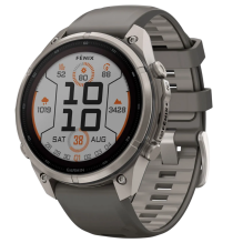Garmin Fenix 9 Pro 47mm Sapphire Solar Titanium with Pebble Gray/Silver Gray Silicone Band (010-04338-05/06)