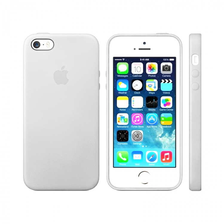 Чехол Smart Leather Case для iPhone 5/5S/SE 1:1 Original (White)