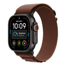 Apple Watch Ultra 4 GPS + LTE 49mm Black Titanium Case with Burgundy Alpine Loop - L