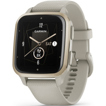 Garmin Venu Sq 2 Music Edition Cream Gold Aluminum Bezel with French Gray Case and Silicone Band (010-02700-02/12)