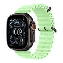 Apple Watch Ultra 3 GPS + Cellular, 49mm Black Titanium Case with Neon Green Ocean Band