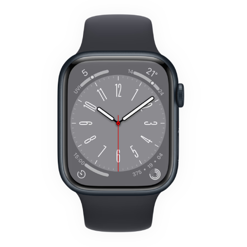 Apple Watch Series 8 45mm Midnight Aluminum Case with Midnight Sport Band (MNP13) бу