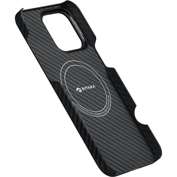 Чехол Pitaka для iPhone 15 Pro MagEZ 4 Twill 1500D (Black-Grey)