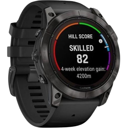 Garmin Fenix 7X Pro Sapphire Solar Carbon Gray DLC Titanium with Black Band (010-02778-10/11)