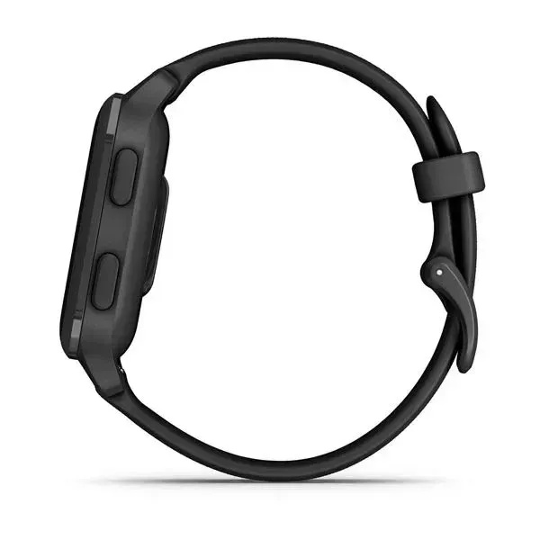 Garmin Venu Sq 2 Music Edition Slate Aluminum Bezel with Black Case and Silicone Band (010-02700-00/10)