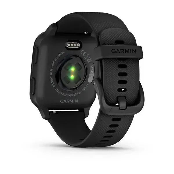 Garmin Venu Sq 2 Music Edition Slate Aluminum Bezel with Black Case and Silicone Band (010-02700-00/10)