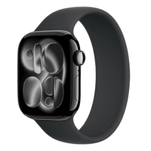 Apple Watch Series 11 GPS 42mm Jet Black Aluminium Case with Black Solo Loop Size 7 (MEW04+MY7W3)